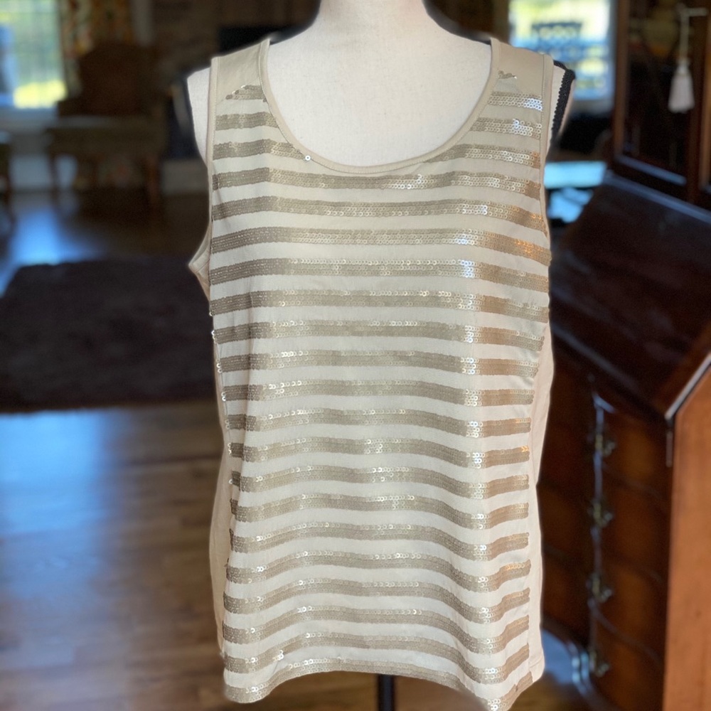 Chicos Sequin Tank Top